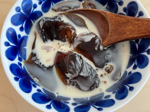 粉寒天で作るコーヒーゼリー